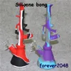 Pliable mitrailleuse barboteur dab plate-forme pétrolière portable incassable narguilé shisha bong silicone AK-47 tuyau d'eau