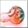 Seven Leaf Grass Glass Pipes Heady Dab Pipe for Smoking High Quality hand spoon deisgn