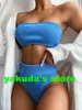 Spor Bikini Setleri Kadın Seksi Yüksek Bel Desen Desen Renk Kontrast Üçgen Bölünmüş Mayo Tek Parça Katı Yakuda Popula8792126