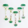 100% Natural Acrylic Handle Massager Dongling Jade Roller and Guasha Board 2-in-1 Jade Facial Massage Tool for Beauty