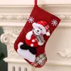 Jul Stora Strumpor Snögubbe Santa Claus Candy Gift Bags Hållare Xmas Strumpor Hängande Ornament Juldekorationer RRA3526