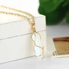 Chakra Hexagon Natural Shape Stone Healing Point Pendants Necklaces with Gold Chain for Women Jewelry