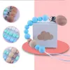 Clip per ciuccio per bambini Ciuccio in gel di silice Supporto per succhietto Clip per perline Catena Capezzolo Massaggiagengive Catena per ciuccio Baby Shower Regalo BPA Free