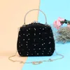 Nuovo banchetto di lana per borse da pranzo di nozze con pochette a catena con diamante hasp MN1267