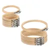 10pcs/set 8-30cm Wooden Embroidery Hoops Frame Set Bamboo Embroidery Hoop Rings for DIY Cross Stitch Needle Craft Tool