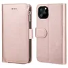 For Iphone 11Pro Max XS XR X 8 7 6Plus 5 SE Microfiber Leather Zipper Purse Pocket Protective Magnetic Wallet Phone Case