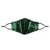 Bling Bling Face Mask 11 Färger Tunna version Sommar Andningsbara solskyddsmedel Sequin Mask Tvättbara ansiktsmasker kan sätta filter CCA12435 120PCS