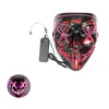 10 cores! Máscara de festa assustadoras de Halloween Cosplay LED máscara luz Up El fio horror máscara para festival festa A12