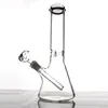 Hookah Beaker Bong Ice Catcher Simple Design Bongs för rökning med Downstem och Bowl 10.6 "Tall Glass Water Pipe