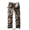 Pantaloni cargo da uomo Pantaloni militari tattici stile militare Pantaloni tascabili Pantaloni larghi larghi dritti Pantaloni mimetici Abbigliamento uomo