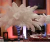 Dlm2 ny 18-20 tum (45-50cm) vit strutsfjäder plumes för bröllopscentral bröllopsfesten händelse dekor festlig dekoration