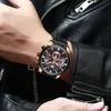 CURREN Watch Chronograph Sport Mens Watches Top Brand Luxury Waterproof Leather Quartz Clock Men Wristwatch Relogio Masculino T200815