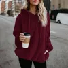 2020 frauen Plus Größe Einfarbig Fleece Pullover Hoodies Sweatshirts Streetwear Harajuku Mit Kapuze Outwear Sherpa Jacke