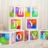 Boîte de ballons transparents décors de fête de mariage décorations de douche de bébé bébé 1er un décor de fête d'anniversaire cadeau fournitures de douche de bébé