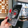 Lüks Glitter Sequins Makyaj Aynası İpi Telefon Kılıfı Için iPhone 11pro Max SE XS Max X 6 7 8 Artı Gümüş Folyo Tutucu Yumuşak Kapak