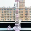(미국 상점) 11.8 "핑크 유리 봉 물 담뱃대 DAB 굴착기 14mm 그릇을위한 물 파이프 흡연 액세서리