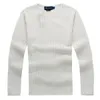 Nieuw merk Hoogwaardige Mile Wile Wile Polo Brand Men's Twist Sweater Gebreide katoenen trui jumper pullover trui kleine paardenspel maat s-2xl