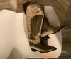 2023 Perfect Paris France Isabel Stivali Scarpe Stivali da cowboy in pelle scamosciata Stile Al ginocchio Pelle di vitello cucita di ispirazione occidentale