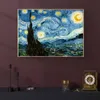 Impressionist Van Gogh Starry Night Oil Målningar trycker Canvas Starry Night Dekorativa bilder för vardagsrum Cuadros Decor4667679
