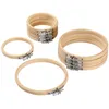 10pcs/set 8-30cm Wooden Embroidery Hoops Frame Set Bamboo Embroidery Hoop Rings for DIY Cross Stitch Needle Craft Tool