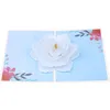 10pcs Handmade Kirigami Origami Gardenia 3D Greeting Cards Invitation card For Christmas Wedding Birthday Party Gift