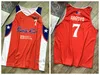 Niestandardowy Carlos Arroyo #7 Drużyna Puerto Rico Basketball Jersey Retro zszyta dowolną nazwę Rozmiar 2xS-3xl White Red Blue