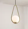 Nordique post-moderne simple tête led lustre lumières simple créatif boule de verre designer modèle chambre personnalité bar salle à manger suspension lampe