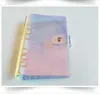 A6 Laser Notebook Binder PVC Clear Bagaille de notes de bloc-notes de 6 trous Looseleaf Student Office Fournitures