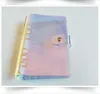 PVC Color Laser Notebook Binder Notepad Sheet Shell Cover File Folder Plan Book Journal Notebooks Office Supplies