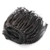 Kinky Curly Human Hair Pakiety wyrównane splot Brazylijskie, czarujące przedłużenie włosów Whole Virgin Hair Bundles2797739