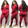 Deux pièces robe femmes survêtement couleur unie fermeture éclair sweat haut et pantalon costume ensemble Jogging Femme vêtements Streetwear Fitness tenues