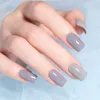 Eco-FriendlyNicole DDary 6ml mousserande nagellack glitter gel lack semi-transparent nagelkonst rosa grå polsk design