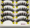 Yokpn Japonês Handmade Cílios Falsos Natural Olho Falso Ilhas Cauda Olhos Alongado Parcialmente Grosso Eyelashes 10 Pares 1 Box