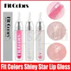 Fit цвета Макияж губ желе блеск для губ Увлажняющий Shiny Star Glitter Liquid Lipstick Clear Блеск для губ Lip Plump нефти