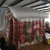 4x4m kersthuis opblaasbare Xmas santa grotto met volledig digitaal printen van ace air art