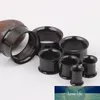 Mix 5-20mm 72pcs Stainless Steel black Ear Tunnel Body Jewelry double Flare Flesh Tunnel internally threaded312D