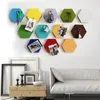 Custom Felt Color Self-Adhesive Wall Stickers Message Board Decorative Storage Round Square Hexagon Customize Any Pattern and Shape