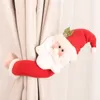 عيد الميلاد ستارة الإبزيم Tieback Santa Snowman Doll Curtinbacks Holdback Fastener Clamp Window Decorts Decorities Home Decor