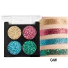 Palette de fard à paupières 4 couleurs imperméable à l'eau scintillante ombre à paupières palette de maquillage femmes yeux palette cosmétique