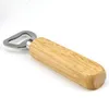 Klassieke houten handvat bierflesopener roestvrij staal echt hout sterke keuken tool houten flesopener rra3494