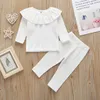 2020 herbst Baby Kleidung für Mädchen Langarm T-shirt Hosen 2PCS Kinder Kleidung Sets Frühling Infant Kleinkind Outfits 4 farben 0-3T