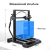 Stampanti Stampante 3D FDM Costruisci grandi dimensioni di stampa Funziona Automatico Adattatore US UK Estrusore Fai da te Opera d'arte delicata 310x310x400mm1