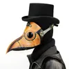 Veba Doktor Maskesi, Steampunk Uzun Burun Kuş Gaga Maskesi, Cadılar Bayramı Kostümleri Parti Kahverengi JK2009XB için Deri Maskesi