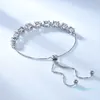 Hot Sale UMCHO 9ct Natural Sky Blue Topaz Aquamarine 925 Sterling Silver Chain Link Bracelets For Women Fine Jewelry Adjustable Bracelet