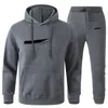 남성 풀오버 후드 바지 양털 디자이너 Tracksuit Mens 땀 정장 패치 워크 블랙 자켓 2022 가을 겨울 Mens Womens Sportsuit