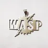 Large WASP Polished Stainless Steel CHARMS pendant fashion hip-hop punk boys jewelry necklace ball chain 30inch ICP Twiztid