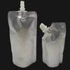 100шт / серия 100мл Встаньте Питьевой сумки пакета Transparent сумки Рвых сумка белого серебра мешочек для напитков молока сока