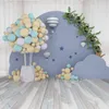 Laeacco Balloons Hot Air Balloon WreathBaby Newborn Party Portrait Wooden Floor Photography Photography Vickdrop Photocall