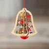 2D 3D Christmas Ornament Wooden Hanging Pendants Star Xmas Tree Bell Christmas Decorations For Home Party New Year Navidad