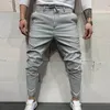 Herrbyxor avslappnad 2021 herr streetwear harem tracksuit bottnar mager sweatpants byxor svarta gym jogger spår1801